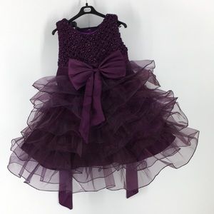 Beautiful Toddler Girl Beaded Layered Dress (E209)